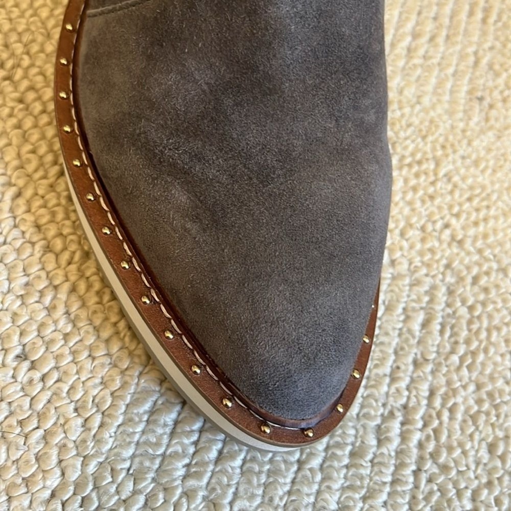 NWOB Cecelia New York Gemma Slip-on Suede Low Wedge Ankle Boots size 9.5 - Picture 8 of 10